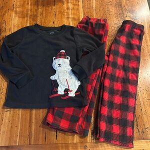 Carter’s toddler Christmas pajamas- fleece.